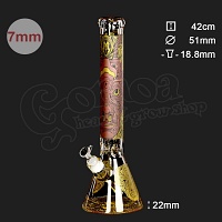 Amsterdam glass bong (with gold mask)